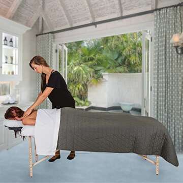 EARTHLITE Premium Quilted Blanket, Soft & Reversible