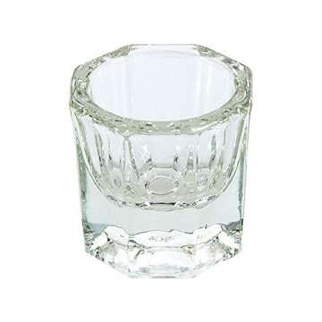 GBSTORE 2 Nail Art Acrylic Liquid Powder Dappen Dish Glass Crystal Cup Glassware Tools