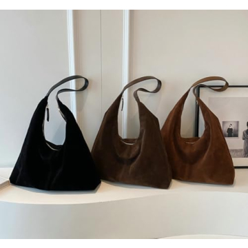 Trendy Suede Crescent Shoulder Bag for Every Occasion