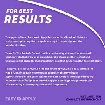 Bonide 2746 Stump & Vine Killer Concentrate, 8 oz Stumps and Vines Without harming Turf. Contains Brush Easy Application. Kills Oak, Poison Ivy and More, 1