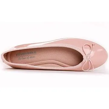 FEVERSOLE Women's Colorful Memory Foam Ballet Flats