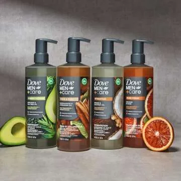 Dove Men+Care 2-in-1 Shampoo + Conditioner Sandalwood & Cardamom Oil for Thick & Full Hair, + Vitamin B3 & Mineral Complex, 17.5 oz
