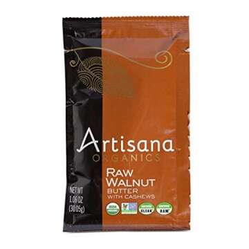 Artisana Organics Raw Walnut Butter with Cashews - No Sugar Added, Just Two Ingredients - Vegan, Pal...