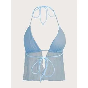 Trendy Y2k Sheer Lace Tank Top for Stylish Women