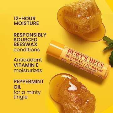 Burt's Bees Beeswax Bounty Balm Bouquet Lip Balm Gift Set - Natural Lip Treatments (4 Tubes)