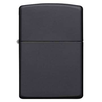 Zippo 218 Classic Black Matte Pocket Lighter - Windproof and Refillable