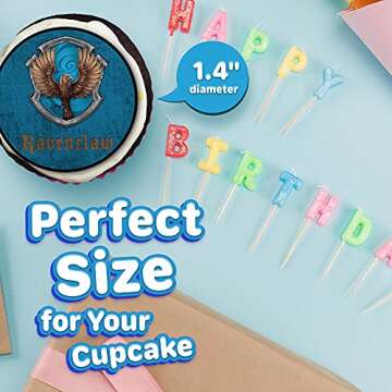 30 x Edible Cupcake Toppers – Wizarding World Inspired Collection of Edible Cake Decorations | Uncut Edible on Wafer Sheet