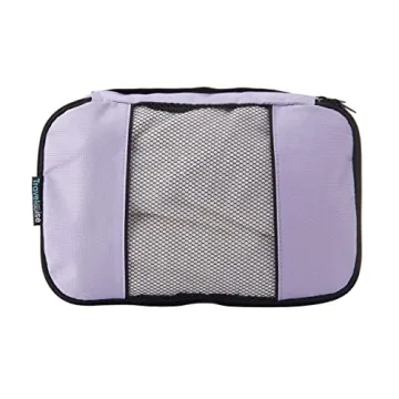 TravelWise Luggage Packing Organization Cubes 5 Pack, Lavender, 2 Small, 2 Medium, 1 Large (TWPC-27)