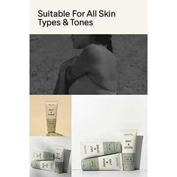 SALT & STONE SPF 50 Natural Mineral Sunscreen Lotion | Made with Non-Nano Zinc Oxide | Broad Spectrum Sun Protection | Water Resistant & Reef Safe | Cruelty-Free & Vegan (3 fl oz)