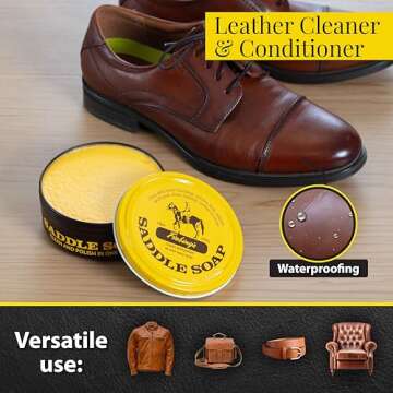 Fiebing's Yellow Saddle Soap for Leather - Restore & Protect Your Leather Goods
