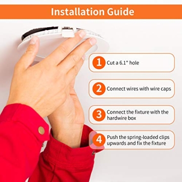 Meconard 5CCT LED Recessed Lights with Night Light Feature