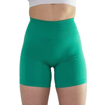 AUROLA Intensify Workout Shorts for Women Seamless Scrunch Short Gym Yoga Running Sport Active Exercise Fitness Shorts(XL,Golf Green)
