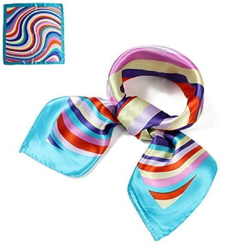 QBSM Women's 23.6 inch Satin Silk Scarf for Stylish Versatility