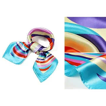 QBSM Women's 23.6 inch Satin Silk Scarf for Stylish Versatility