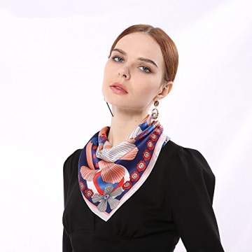 QBSM Women's 23.6 inch Satin Silk Scarf for Stylish Versatility