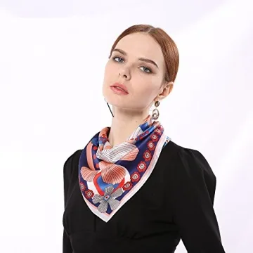 QBSM Women's 23.6 inch Satin Silk Scarf for Stylish Versatility