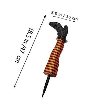 BinaryABC Halloween Witch Leg Yard Stakes,Hallloween Upside Down Witch Legs,Wicked Witch Legs,Hallween Outdoor Lawn Decorations,Halloween Haunted House Decor (Orange)
