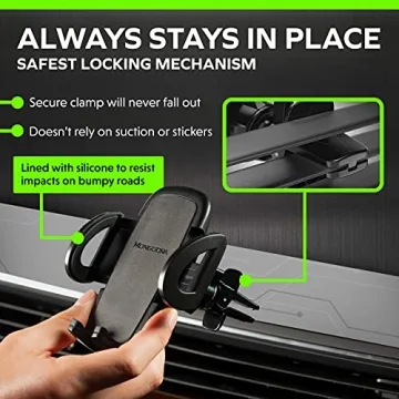 Air Vent Phone Mount Holder with Locking Mechanism