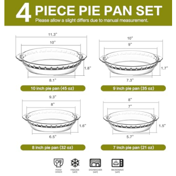 MCIRCO Deep Pie Pans Set for Perfect Baking and Serving