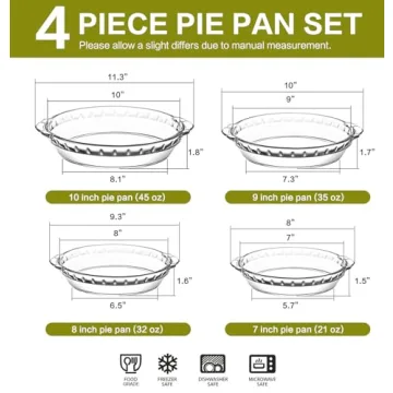 MCIRCO Deep Pie Pans Set for Perfect Baking and Serving
