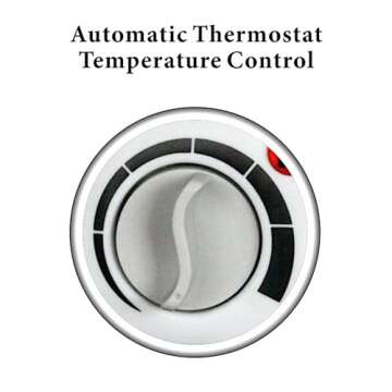 Optimus H-1322 Portable 2-Speed Fan Heater with Thermostat , White