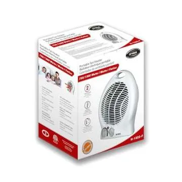 Optimus H-1322 Portable 2-Speed Fan Heater with Thermostat , White