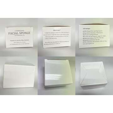 Facial Sponges, MAXSOFT Compressed 100% Natural Cellulose Facial Cleansing Sponges-50 Count