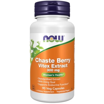 NOW Supplements Chaste Berry Vitex Extract 300 mg with Dong Quai for Hormonal Balance