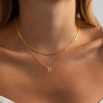 CUEZIY Bubble Letter Necklace Gold Initial Necklaces for Women Name Necklace Personalized Bubble Pendant Necklace Dainty Necklaces Trendy Jewelry Gift