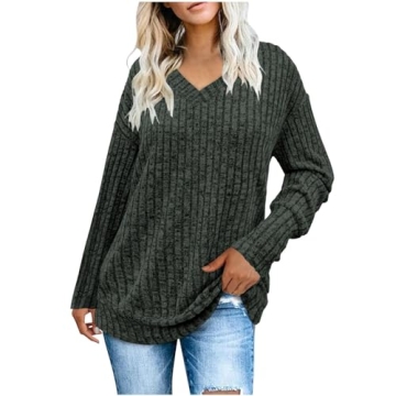 Trendy Leodye Sweater for Women 2024 in Army Green