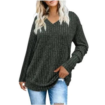 Trendy Leodye Sweater for Women 2024 in Army Green