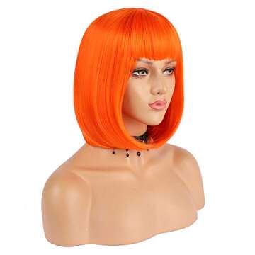 Stylish eNilecor Short Bob Wigs for Daily and Party Use