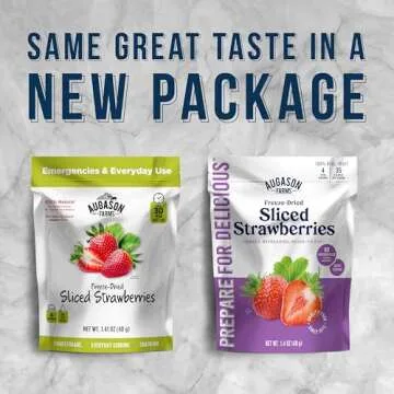 Augason Farms Freeze Dried Sliced Strawberries For Snacks and Meals