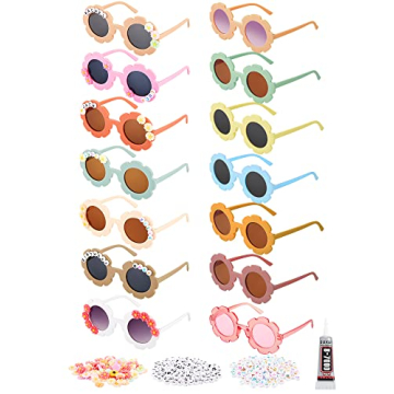 Dunzy DIY Flower Sunglasses for Kids Party Favors