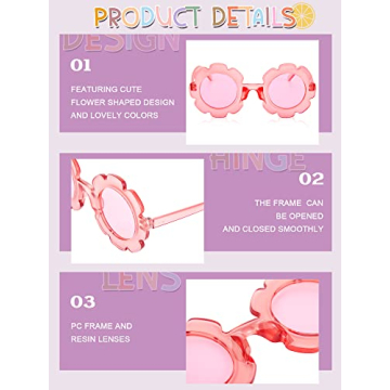 Dunzy DIY Flower Sunglasses for Kids Party Favors
