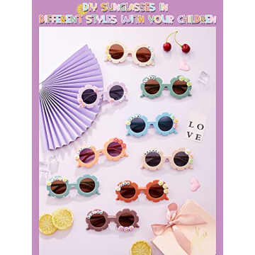 Dunzy DIY Flower Sunglasses for Kids Party Favors