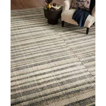 Loloi Chris Loves Julia Humphrey Collection HUM-01 Natural/Moss 7'-3'' x 9'-3'' .38" Pile Height, Area Rug feat. CloudPile