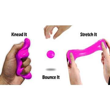 Gears Out Pink Dill Dough Stress Reliever Putty Glow in The Dark Funny Pickle Gag Stocking Stuffers for Adults Therapy Dough for Women Real Dill Stress Reliever Weird