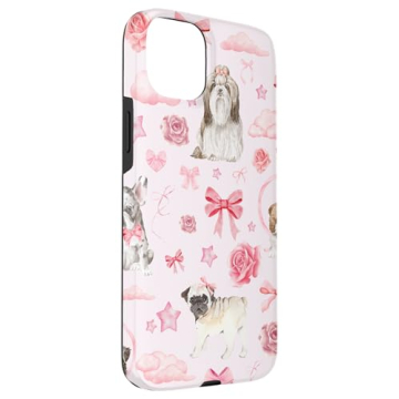 Cute Pink Bows Case for iPhone 15 Plus Protection