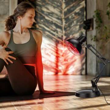 Infrared Light,150W Near Red Light Therapy Heat Lamp for Body Neck Muscle Joint Back Pain Blood Circulation Portable