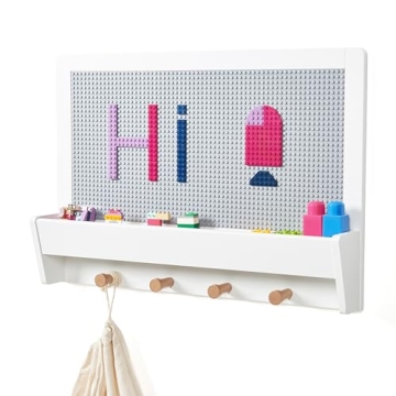 UTEX Lego Building Block Wall - Fun Kids Storage Solution