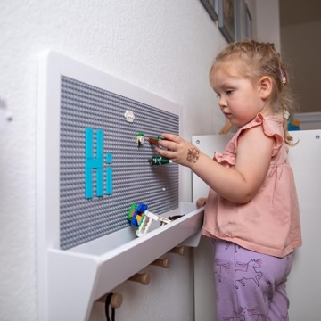 UTEX Lego Building Block Wall - Fun Kids Storage Solution