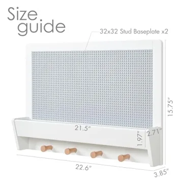 UTEX Lego Building Block Wall - Fun Kids Storage Solution