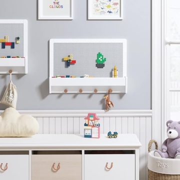 UTEX Lego Building Block Wall - Fun Kids Storage Solution