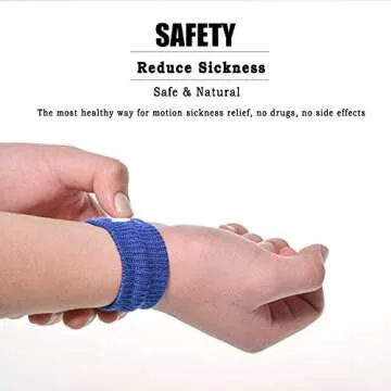 NEPAK 10 Pairs Travel Wristbands,Motion Sickness Bands,Nausea Relief Wristbands for Pregnant,Morning Sickness,Sea, Travel, Car Sickness
