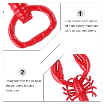 Hemoton Lobster Keychain Beer Bottle Opener - 2 Pack