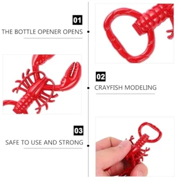Hemoton Lobster Keychain Beer Bottle Opener - 2 Pack