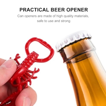 Hemoton Lobster Keychain Beer Bottle Opener - 2 Pack