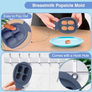 HAOBAOBEI Baby Food Feeder & Popsicle Molds for Teething Relief