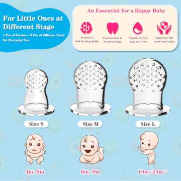 HAOBAOBEI Baby Food Feeder & Popsicle Molds for Teething Relief